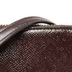 Coach Burgundy Patent and Leather Mini Sierra Satchel