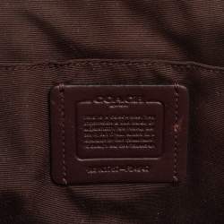 مملوكة مسبقًا حقيبة ساتشل كوتش سييرا جلد وجلد لامع مطبوع زهور بيج/بني صغيرة