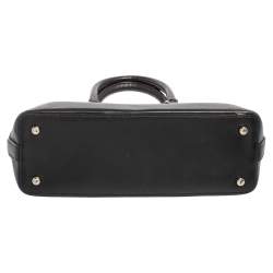 مملوكة مسبقًا Coach Black Flower Patent and Leather Mini Sierra Satchel