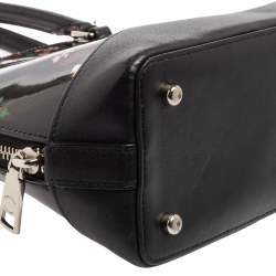 مملوكة مسبقًا Coach Black Flower Patent and Leather Mini Sierra Satchel