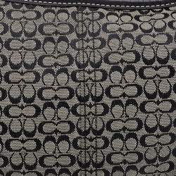 Coach Black Signature Canvas And Leather Buckle Hobo
