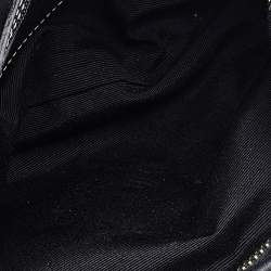 Coach Black Signature Canvas And Leather Buckle Hobo