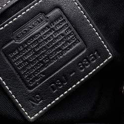 Coach Black Signature Canvas And Leather Buckle Hobo