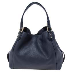 Pre Owned حقيبة ساتشل كوتش إيدي 28 جلد أزرق داكن