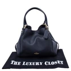 Pre Owned حقيبة ساتشل كوتش إيدي 28 جلد أزرق داكن