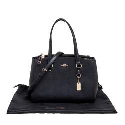 Pre Owned Coach Black Leather Mini Christie Carryall Satchel