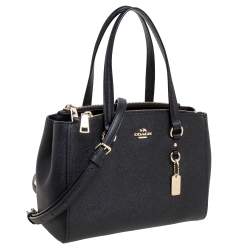 Pre Owned Coach Black Leather Mini Christie Carryall Satchel