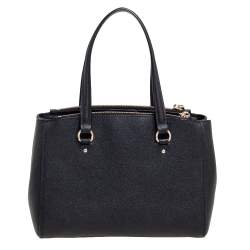 Pre Owned Coach Black Leather Mini Christie Carryall Satchel