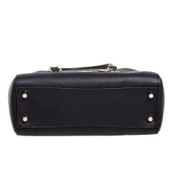 Pre Owned Coach Black Leather Mini Christie Carryall Satchel