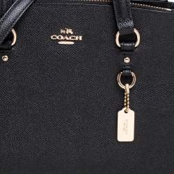 Pre Owned Coach Black Leather Mini Christie Carryall Satchel