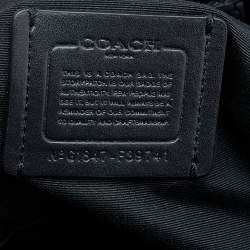 Coach Brown/Black Signature Coated Canvas and Leather Minetta Satchel