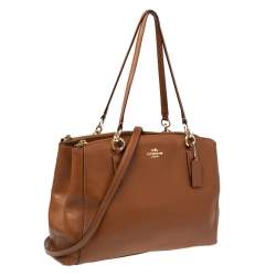 Coach Tan Leather Christie Carryall Shoulder Bag