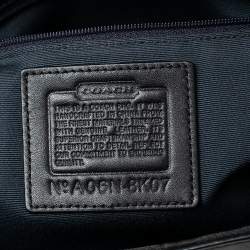 Coach Black Signature Canvas and Leather Hampton Tote