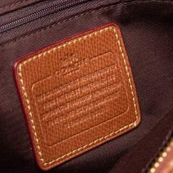 Coach Beige Signature Coated Canvas and Leather File Messenger Bag