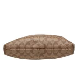 Coach Beige Signature Coated Canvas and Leather File Messenger Bag