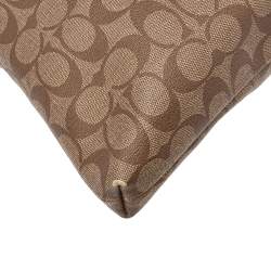Coach Beige Signature Coated Canvas and Leather File Messenger Bag