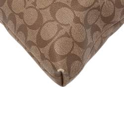 Coach Beige Signature Coated Canvas and Leather File Messenger Bag