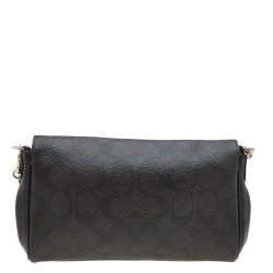 Coach Brown Signature Coated Canvas and Leather Mini Ruby Crossbody Bag