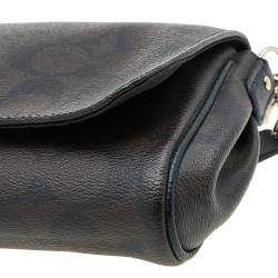 Coach Brown Signature Coated Canvas and Leather Mini Ruby Crossbody Bag