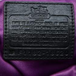 Pre Owned Coach Black Gathered Leather Sophia Madison Satchel