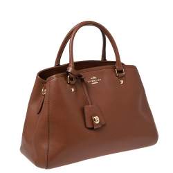 Pre Owned Coach Brown Leather Small Margot Carryall Satchel