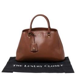 Pre Owned Coach Brown Leather Small Margot Carryall Satchel