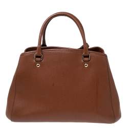 Pre Owned Coach Brown Leather Small Margot Carryall Satchel
