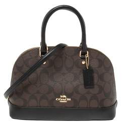 Coach Brown Coated Canvas and Leather Sierra Satchel
