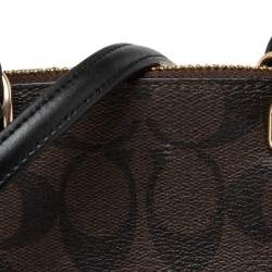 Coach Brown Coated Canvas and Leather Sierra Satchel
