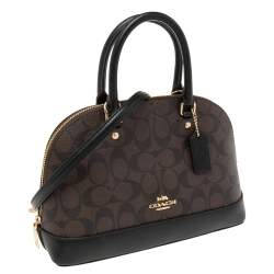 Coach Brown Coated Canvas and Leather Sierra Satchel