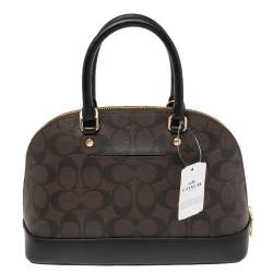 Coach Brown Coated Canvas and Leather Sierra Satchel