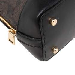 Coach Brown Coated Canvas and Leather Sierra Satchel