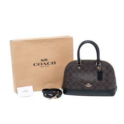 Coach Brown Coated Canvas and Leather Sierra Satchel