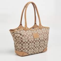 Coach Beige/Tan Signature Canvas Bleecker Tote