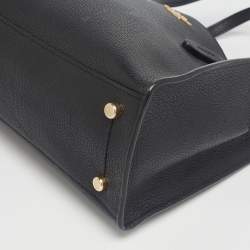 Pre Owned Coach Black Leather Charlie Carryall 28 Bag