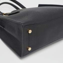 Pre Owned Coach Black Leather Charlie Carryall 28 Bag