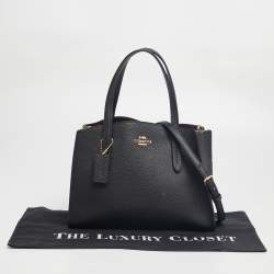 Pre Owned Coach Black Leather Charlie Carryall 28 Bag