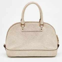 Pre Owned Coach Metallic Gold Leather Mini Sierra Satchel