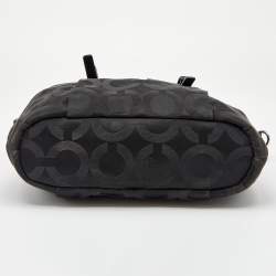 Pre Owned Coach Black Fabric and Leather Madison Juliette Satchel 