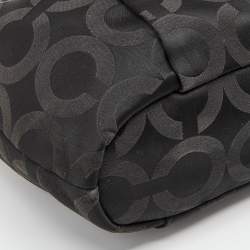 Pre Owned Coach Black Fabric and Leather Madison Juliette Satchel 