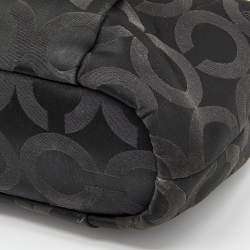 Pre Owned Coach Black Fabric and Leather Madison Juliette Satchel 