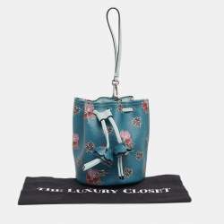 Coach Multicolor Printed Coated Canvas Wristlet Bucket Bag