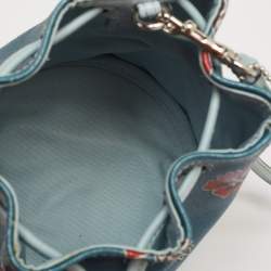 Coach Multicolor Printed Coated Canvas Wristlet Bucket Bag