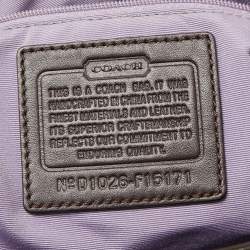 Coach Beige/Dark Brown Signature Canvas and Leather Turnlock Flap Crossbody Bag