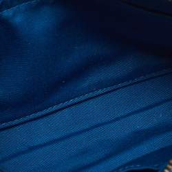 Pre Owned Coach Blue Grain Leather Mickie Crossbody Bag