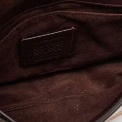 Pre Owned Coach Metallic Rose Gold Leather Cassidy Shoulder Bag