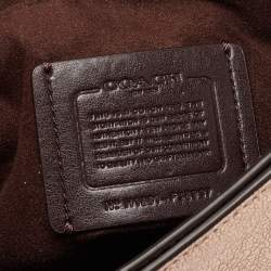 Pre Owned Coach Metallic Rose Gold Leather Cassidy Shoulder Bag