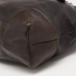 Coach Black/Dark Brown Leather Briefcase Bag