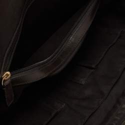 Coach Black/Dark Brown Leather Briefcase Bag