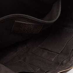 Coach Black/Dark Brown Leather Briefcase Bag